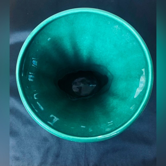 VTG 1940s Forest Green Lovebirds Vase Shawnee Pottery Art Deco - Picture 7 of 7